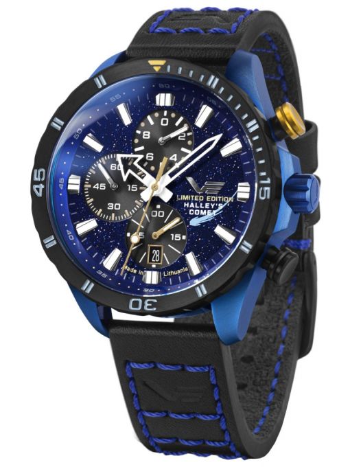 ZEGAREK VOSTOK EUROPE ALMAZ SPACE STATION CHRONO HALLEYS COMET SPECIAL EDITION