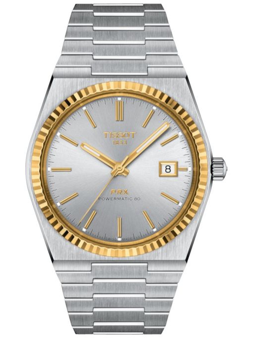 TISSOT PRX POWERMATIC 80 STEEL AND 18K GOLD BEZEL