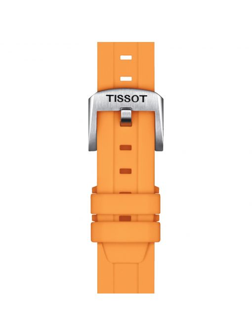 Silikonowy pomarańczowy pasek Tissot 18 mm