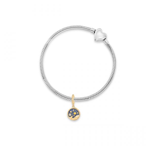 Zawieszka srebrna z niebieską emalią Lovely Beads SGR/HC447Z