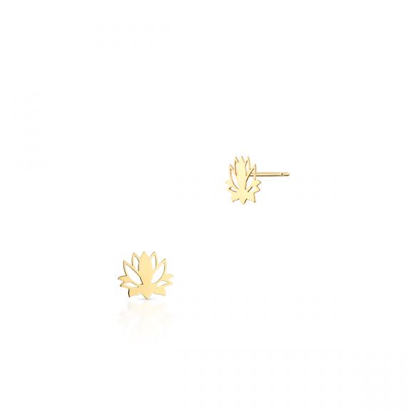 Kolczyki złote kwiat lotosu ZUI/KZ35