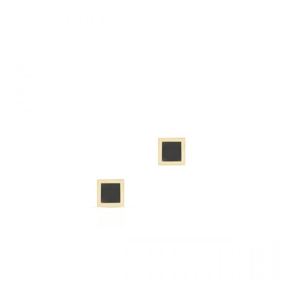Kolczyki złote z onyksem ZIO/KN01