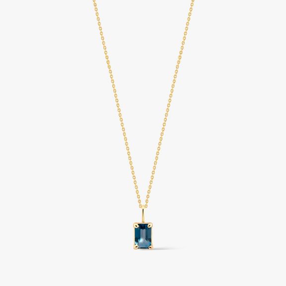 Wisiorek złoty z topazem london blue ZIT/WT02