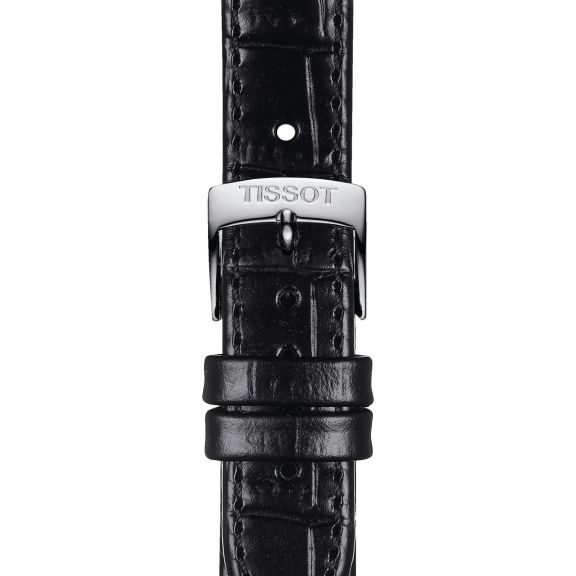 Tissot czarny pasek skórzany 15 mm