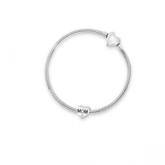Zawieszka srebrna z napisem Mom Lovely Beads SIC/HC306