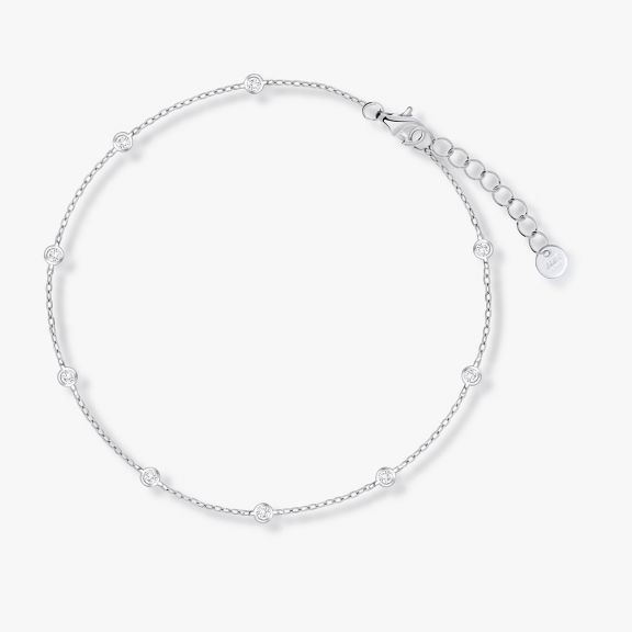 Bransoleta srebrna na nogę SHY/RC123