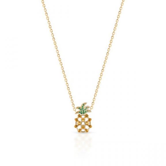 Naszyjnik srebrny pozłacany ananas SHX/NC543Z