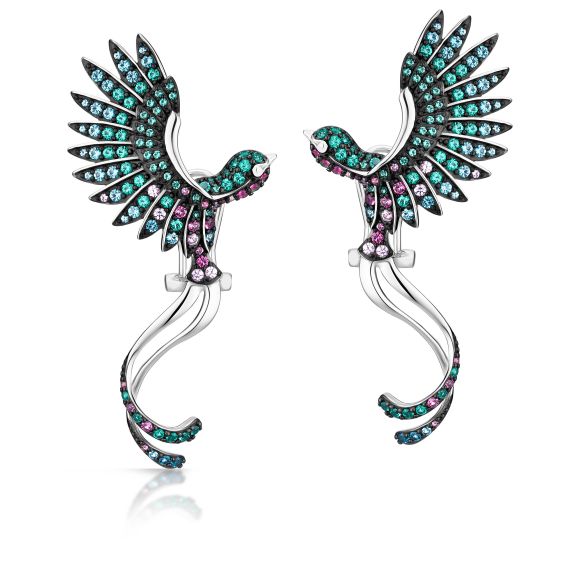 Kolczyki srebrne Preludium Paradise Birds SDL/KS334
