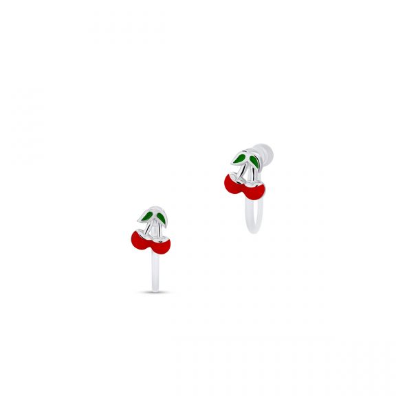 Klipsy srebrne wisienki SCS/ES054