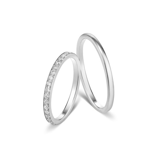 Komplet obrączek złotych Frost