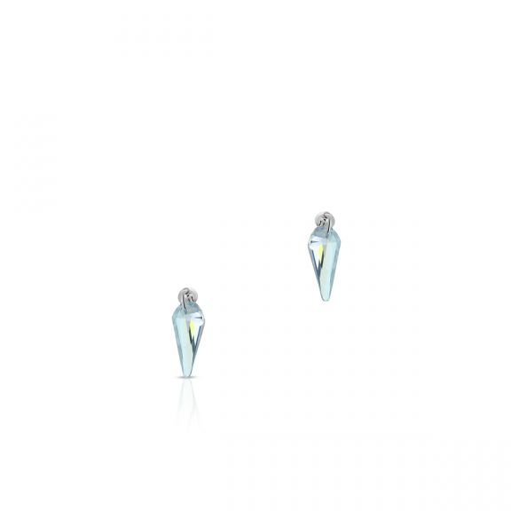 Kolczyki srebrne z niebieskimi cyrkoniami SHY/KC004