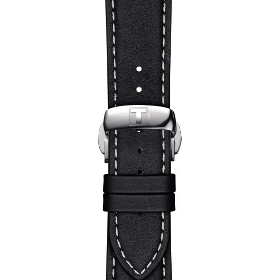 Tissot czarny pasek skórzany 21 mm