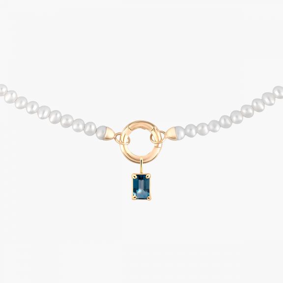 Wisiorek złoty z topazem london blue ZIT/WT02