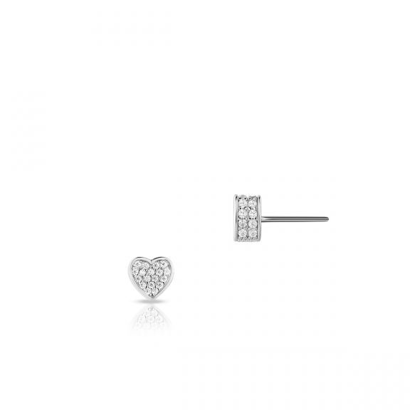 Kolczyki srebrne w kształcie serca SCS/KC384