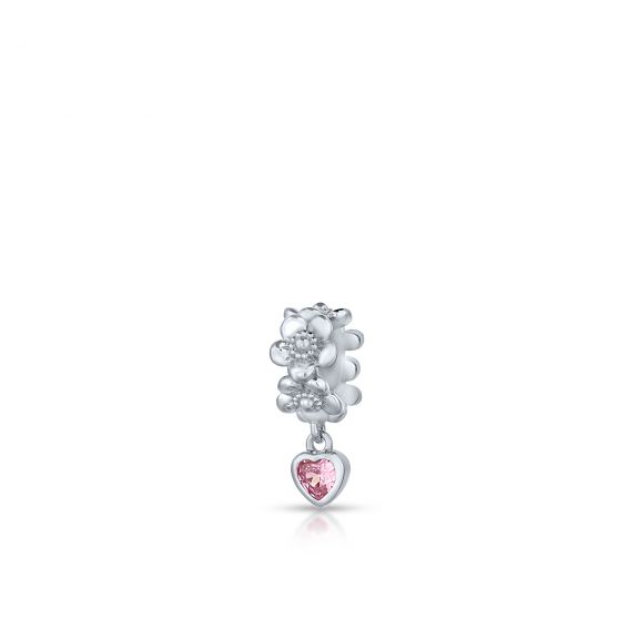 Zawieszka srebrna z różowym sercem Lovely Beads SGR/HC457