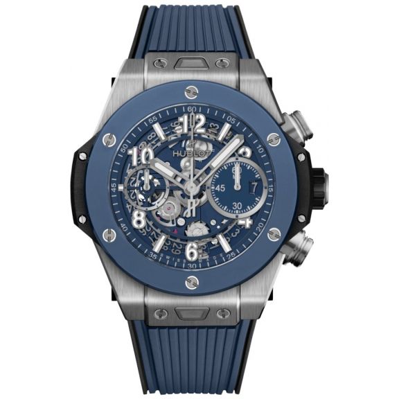 ZEGAREK HUBLOT Big Bang Unico Titanium Blue Ceramic