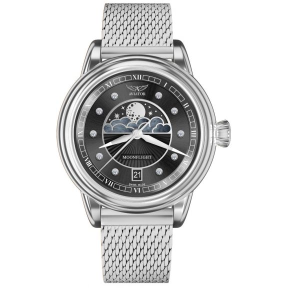 ZEGAREK AVIATOR DOUGLAS MOONFLIGHT DIAMONDS