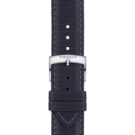 Tissot antracytowy pasek materiałowy 21 mm