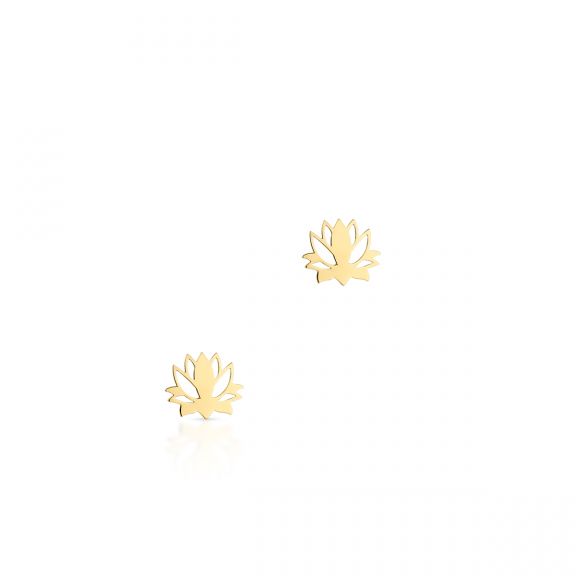 Kolczyki złote kwiat lotosu ZUI/KZ35