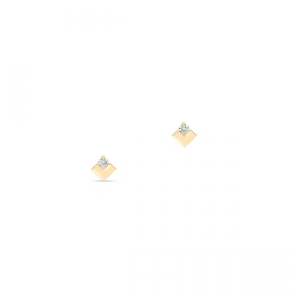 Kolczyki złote romby z cyrkoniami ZIO/KC04
