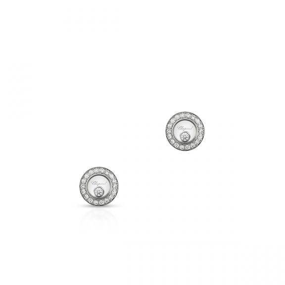 Kolczyki białe złoto HAPPY DIAMONDS Chopard ZPD/KB+25B