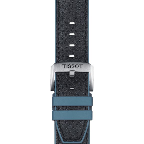 Tissot niebieski pasek wykonany ze skóry i gumy 22 mm