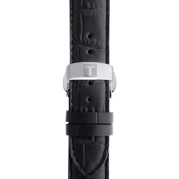 Tissot czarny pasek skórzany 19 mm