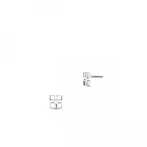 Kolczyki srebrne ażurowe kwadraty SGR/KS118