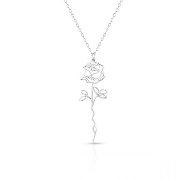 Naszyjnik srebrny ażurowy kwiat SMN/NS219