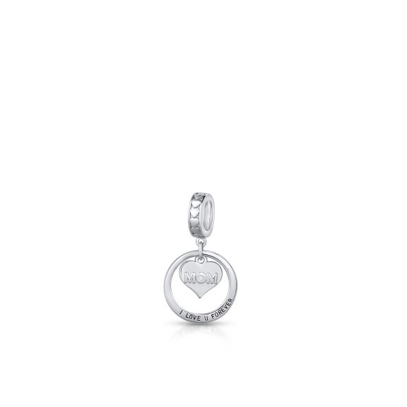 Zawieszka srebrna z napisem Mom Lovely Beads SGR/HS174