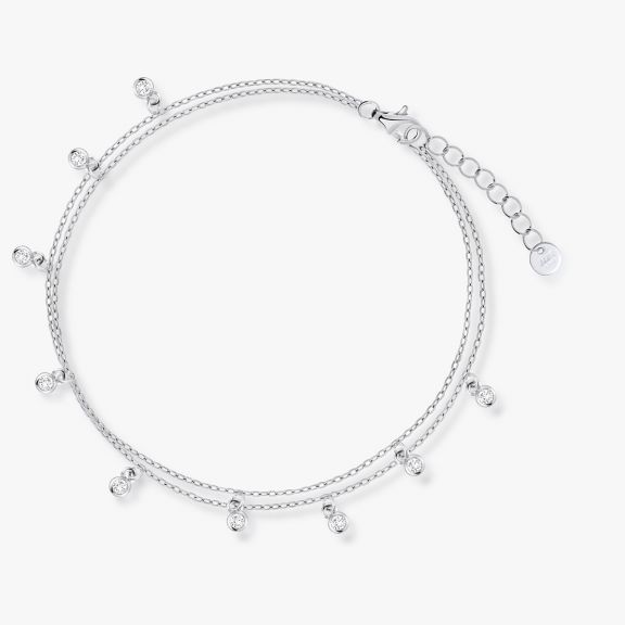 Bransoleta srebrna na nogę SHY/RC122