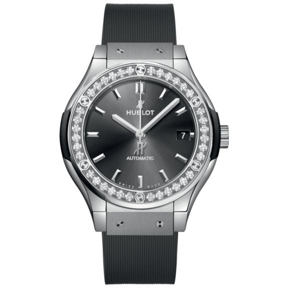 ZEGAREK HUBLOT Classic Fusion Racing Grey Titanium Diamonds