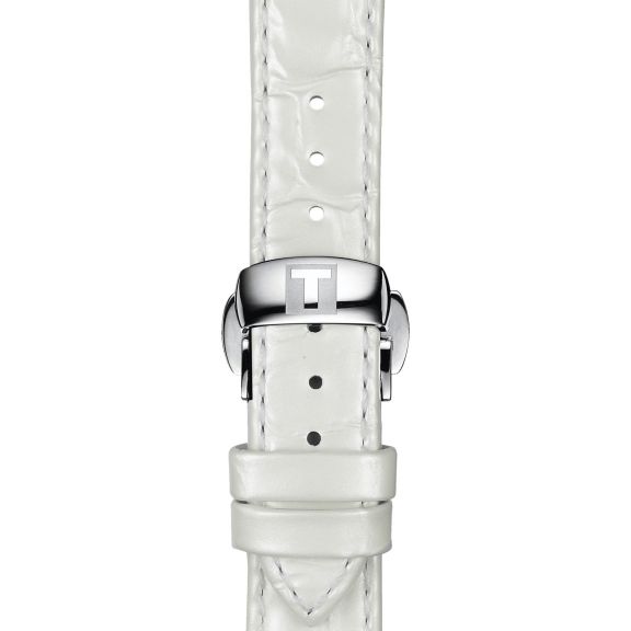 Tissot biały pasek skórzany 16 mm