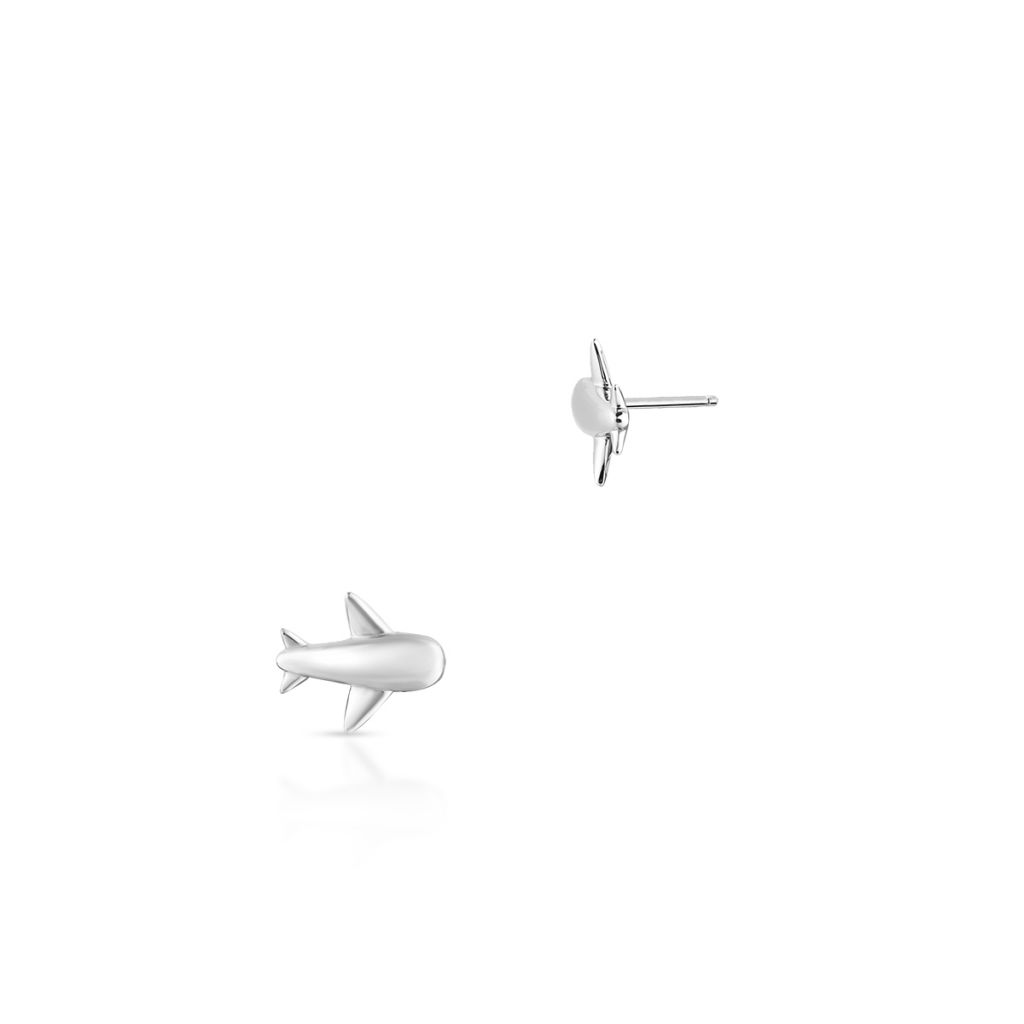 Kolczyki srebrne samoloty