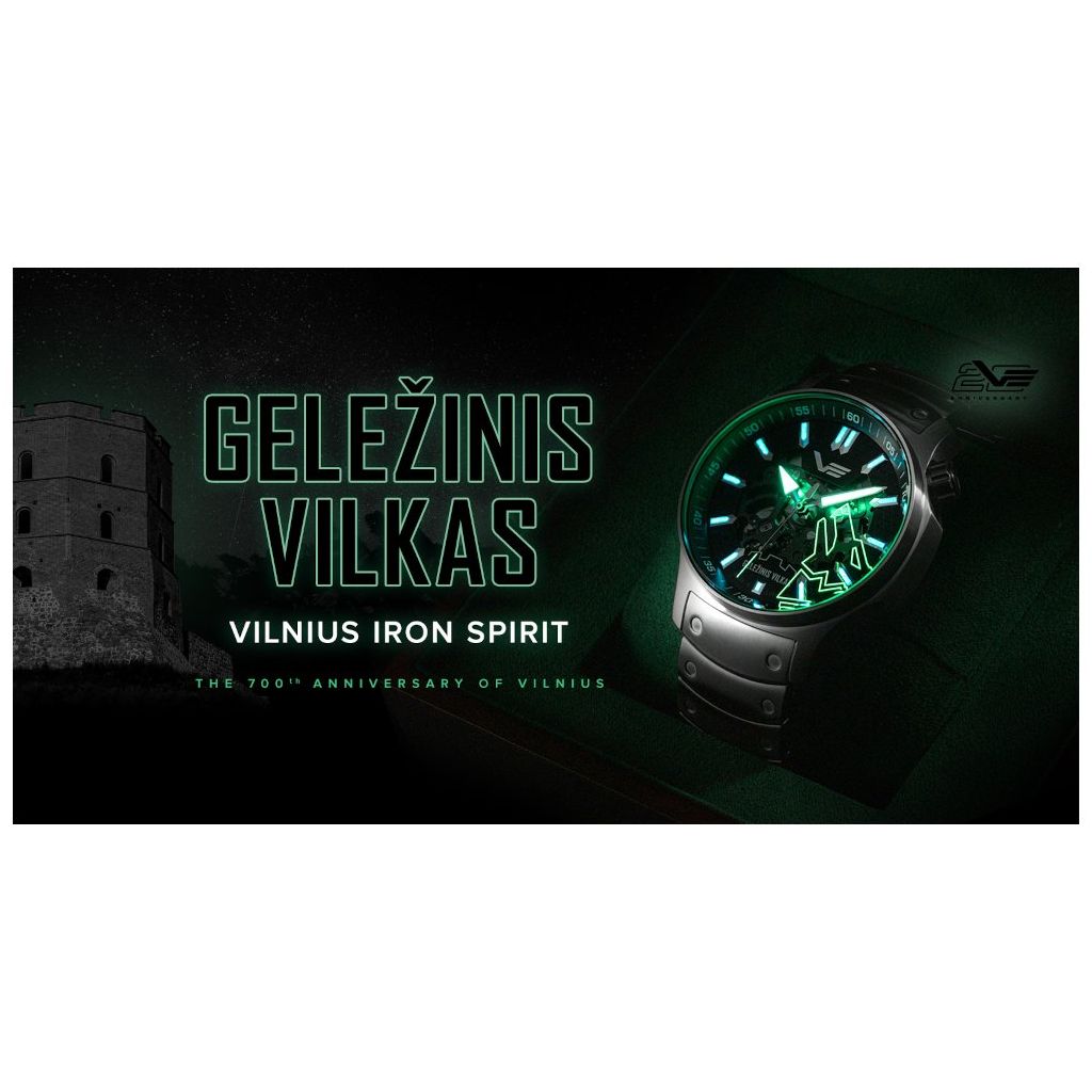 ZEGAREK VOSTOK Gelezinis Vilkas Skeleton Automatic Limited Edition