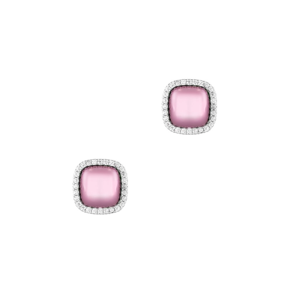 Kolczyki Pink Squares Princess Club