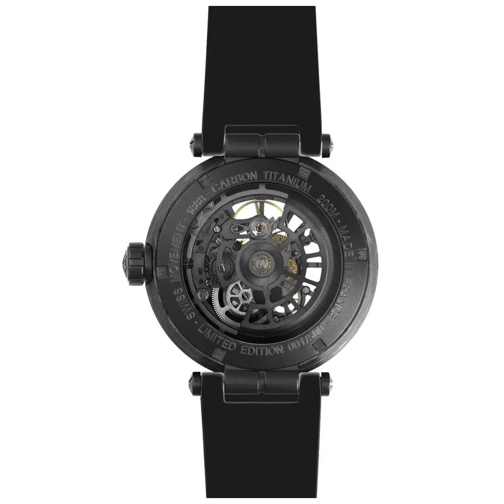 ZEGAREK HERBELIN NEWPORT CARBON TITANIUM AUTOMATIC SKELETON