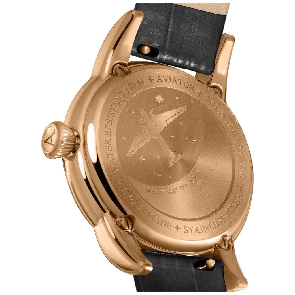ZEGAREK AVIATOR DOUGLAS MOONFLIGHT DIAMONDS
