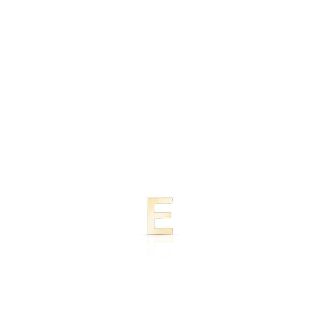 Kolczyk złoty literka E