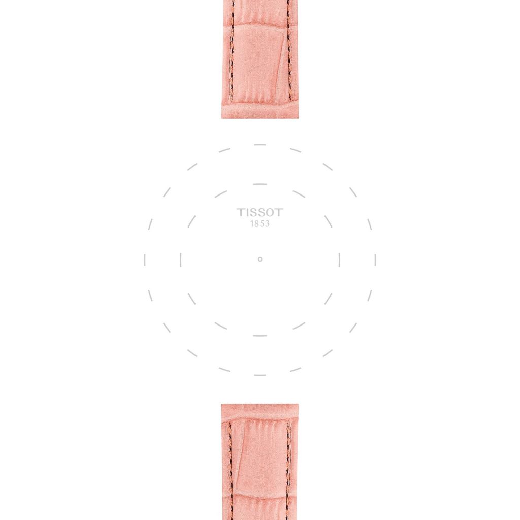 Skórzany różowy pasek Tissot 16 mm