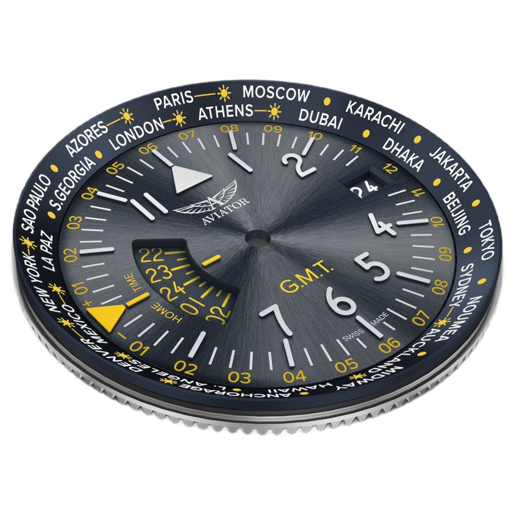 ZEGAREK AVIATOR AIRACOBRA GMT
