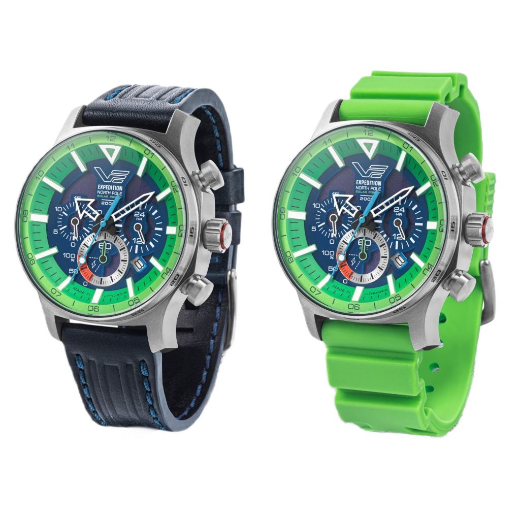 ZEGAREK VOSTOK EUROPE EXPEDITION NORTH POLE 1 POLAR SPRUCE SOLAR