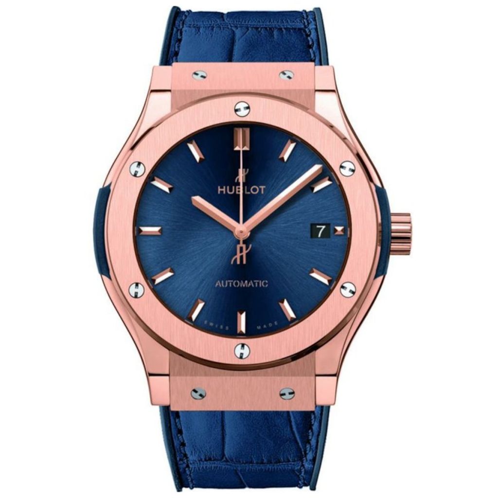 ZEGAREK HUBLOT Classic Fusion Blue King Gold