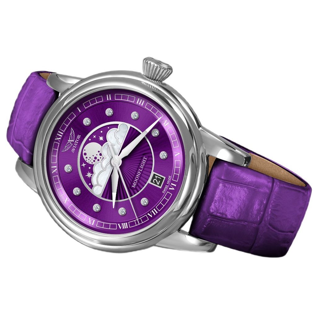 ZEGAREK AVIATOR DOUGLAS MOONFLIGHT DIAMONDS