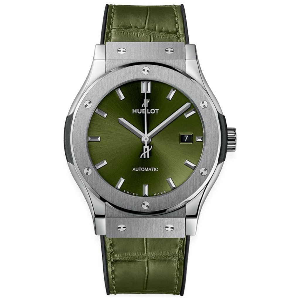 ZEGAREK HUBLOT Classic Fusion Titanium Green