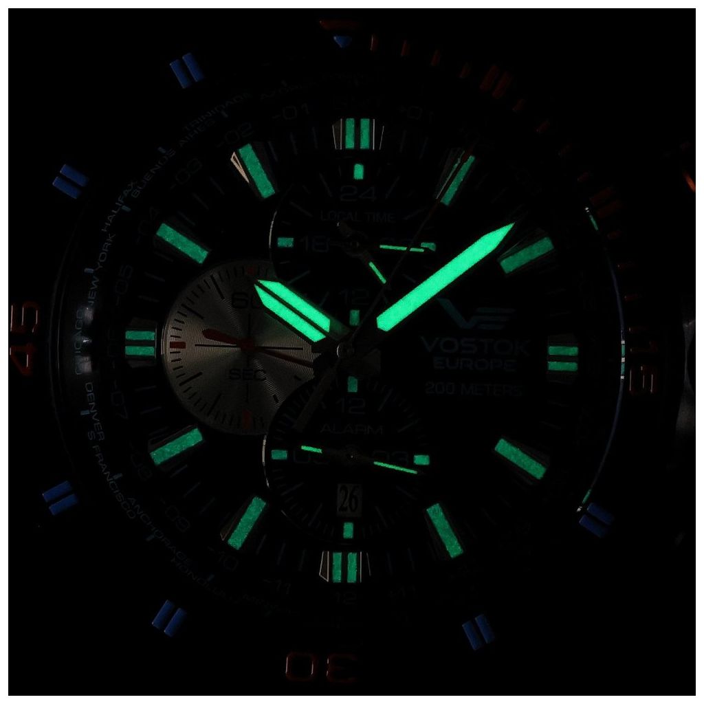 ZEGAREK VOSTOK EUROPE ALMAZ SPACE STATION DUAL TIME