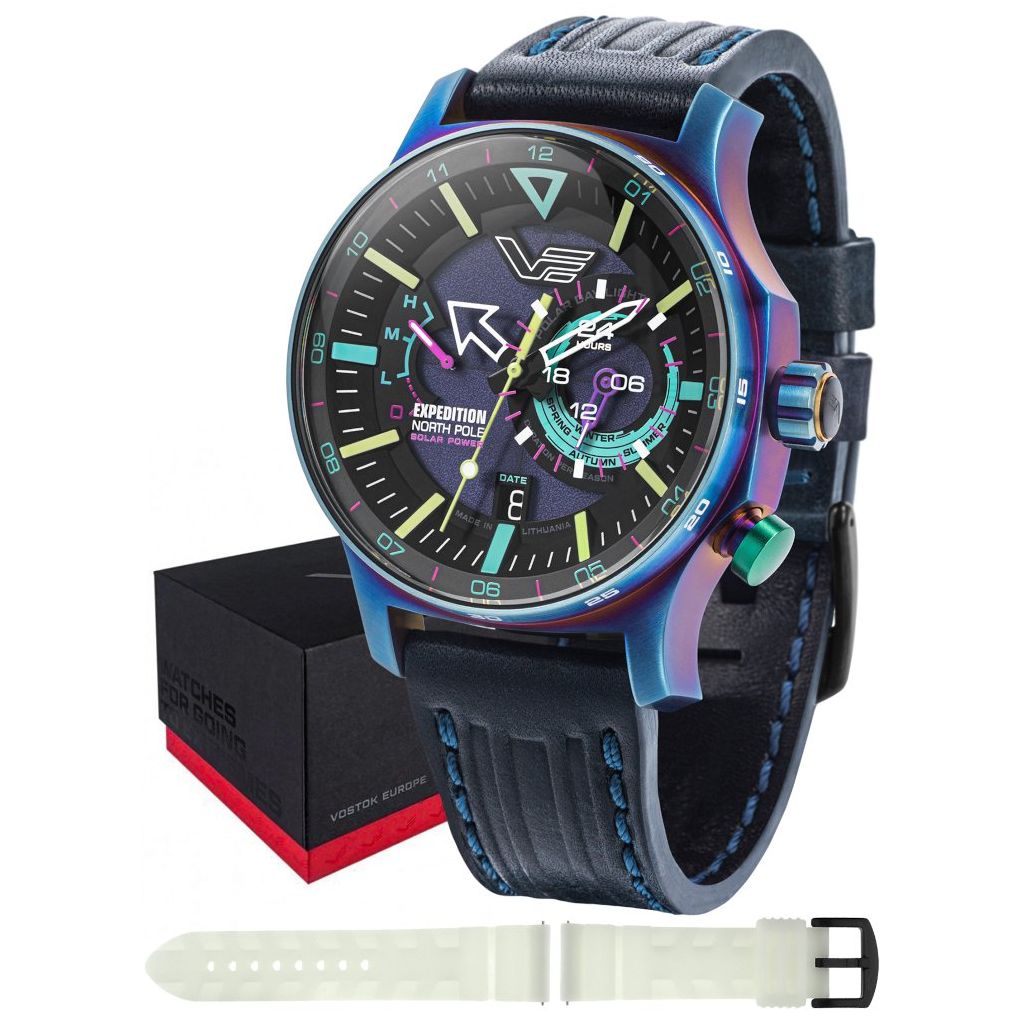 ZEGAREK VOSTOK EUROPE EXPEDITION NORTH POLE 1 POLAR LIGHT SOLAR
