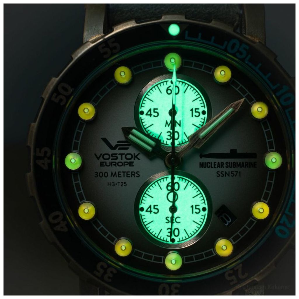 ZEGAREK VOSTOK EUROPE SSN-571 NUCLEAR SUBMARINE CHRONO