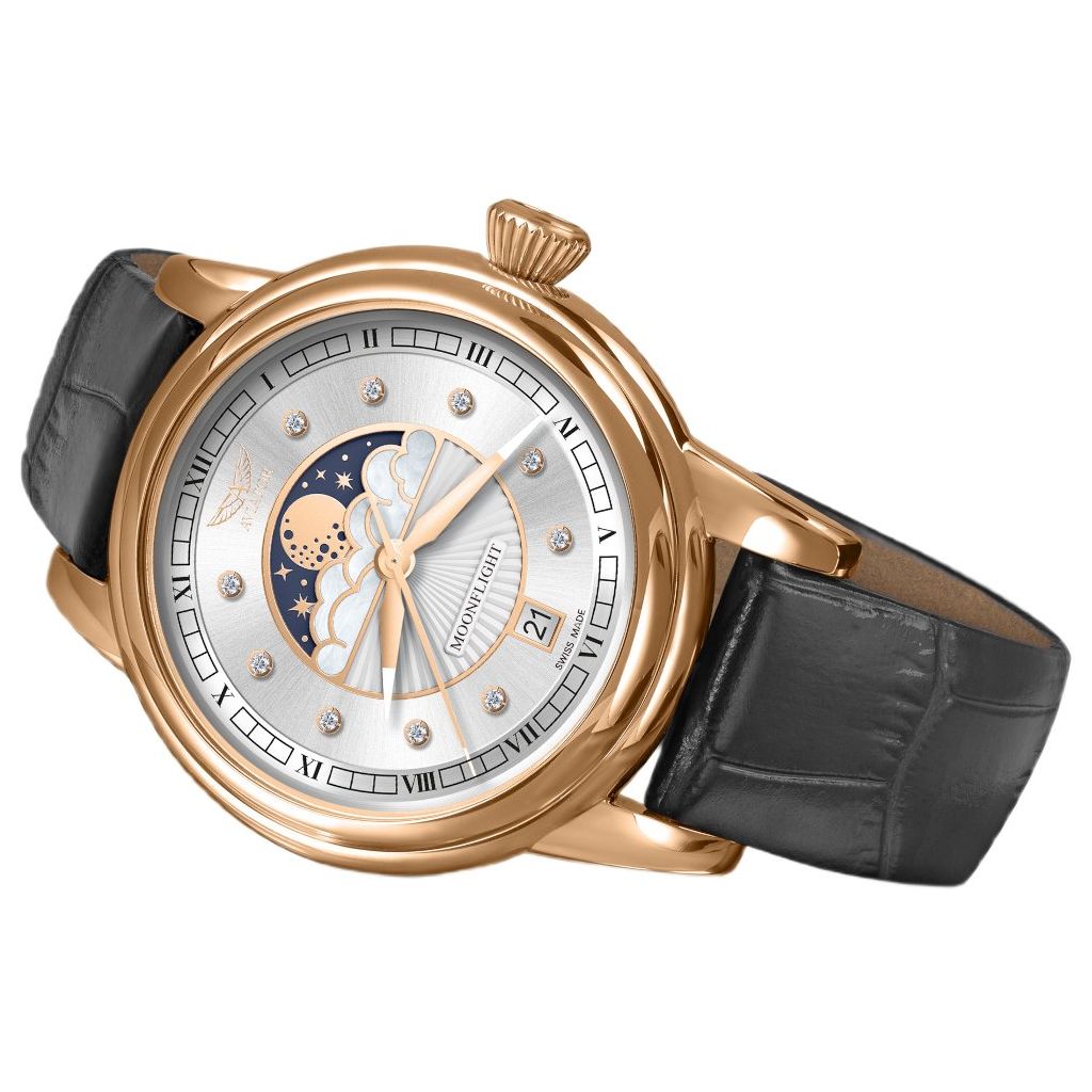 ZEGAREK AVIATOR DOUGLAS MOONFLIGHT DIAMONDS