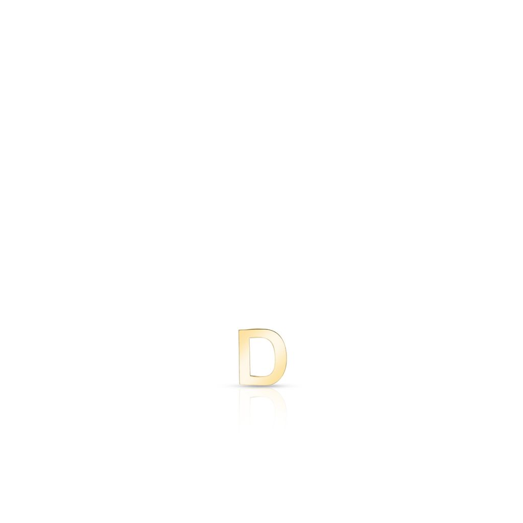Kolczyk złoty literka D